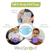 WeeSprout Snack Containers, Food Grade Silicone Cups, Spill-Proof Tops For Toddlers and Babies, Premium Hard Plastic Travel Lids, Dishwasher Safe Toddler Baby Set of 2 Catchers