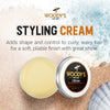 Woody's Styling Cream for Men, Controls Curly and Wavy Hair, Water-Soluble with a Healthy Shine Finish, Adds Volume and Thickness, contains Fibroin, Compact-size, 3.4 oz. 1-Pack