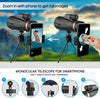 AYRAVIIO 12×60 Monocular Telescope with Smartphone Holder & Upgraded Tripod, High Powered SMC & BAK4 Scope, Christmas Birthday Gifts for Men Dad Him Husband, Outdoors Gadgets for Birdwatching