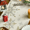 Artoid Mode Beige Snowflake Let It Snow Winter Table Runner, Seasonal Christmas Kitchen Dining Table Decoration for Home Party Decor 13x72 Inch