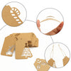 Koogel Christmas Hollow-Out Gift Tags,140 pcs Kraft Paper Tags,Kraft Paper Christmas Gift Tags with 7 Different Designs Christmas Tags for Christmas DIY Craft Presents Party Hanging Decorations