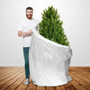 Jumbo Christmas Tree Removal Storage and Disposal Bag - Extra Large Plastic Bags Container to Cover Xmas Trees Up to 9feet 5inch, Heavy Duty, Disposable, Bio-Friendly, Made in USA(White) byHomesphere