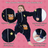 MICHLEY Baby Sleeping Bag Sack Long Sleeve with Feet Winter Swaddle Wearable Blanket for Boys Girls,Owl,1-3Years