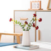 HUBUISH Ceramic Vase - Flower Vase Minimalism Style for Modern Table Shelf Home Decor, Fit for Fireplace Bedroom Kitchen Living Room Centerpieces Office Desk, Solid White