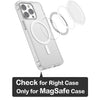 metisinno Magnetic Base Compatible with PopSocket Phone Grips and iPhone MagSafe Cases, Clear & White