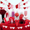 Felt Heart Garland Banner, Pre-Strung | Valentines Decorations | Red Pink White Valentines Banner | Anniversary Wedding Birthday Party Decorations | Outdoor Home Hanging Valentines Decor