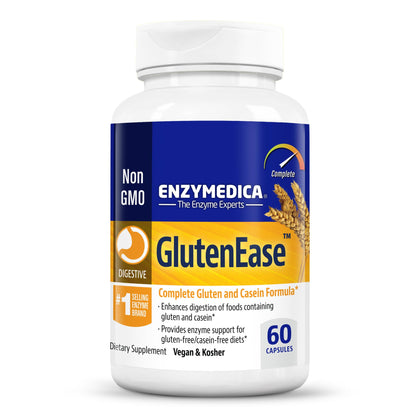 Enzymedica GlutenEase, Food Intolerance Digestive Aid, Defense Against Hidden Gluten Meals, 60 Capsules (FFP)