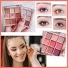 TWLBXMG Pink Red Shimmer Eyeshadow Palette Makeup, 9 Color Glitter Eye Shadow Palette Waterproof High Pigment Long-Lasting Korean Eye Makeup(03# Pink)