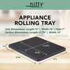 Nifty Large Appliance Rolling Tray, Black - Kitchen Caddy Sliding Tray, Integrated Rolling System, Non-Slip Pad Top, Sliding Tray for Coffee Maker, Stand Mixer, Blender, Toaster