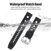 Steeldive Rubber Dive Watch Strap, 20mm Soft Replacement Watch Bands Black Waterproof Sport Watchbands for Men and Women