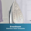 BLACK+DECKER® One Step Steam Iron with EvenSteam Stainless Steel Soleplates and SmartSteam Control, Grey