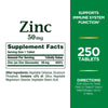 Nature's Bounty Zinc 50mg, Immune Support & Antioxidant Supplement, Promotes Skin Health 250 Caplets