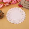 DECORA 4.5 inch White Round Paper Lace Doilies for Wedding Tableware Decoration 200pcs