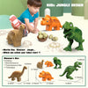 JIXIn Dinosaur Marble Run Building Blocks/Compatible with LEGO DUPLO/Dino Eggs Fun Marble Maze Blocks/125 PCS Classic Brick Building Toy Set for Preschool Kids/Gift Toy for Boys/Girls Age 3 4 5 6 7 8+