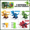 Dinosaur Toys for 3, 4, 5, 6, 7 Year Old Boys, Take Apart Toys with Electric Drill for Kids, STEM Educational Construction Building Toys, Ideal Xmas Birthday Gift, Incl Tyrannosaurus Rex Triceratop