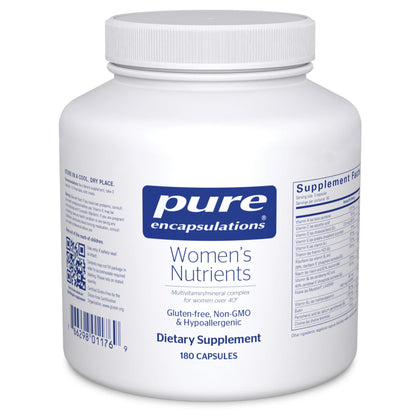 Pure Encapsulations Women's Nutrients - Multivitamin for Women Over 40 to Support Urinary Tract Health, Breast Cell Health & Eye Integrity* - with Vitamin C, Vitamin E & Vitamin A - 180 Capsules