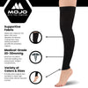 Mojo Compression Socks for Optimal Leg Support - Unisex Thigh-High Leg Sleeve for Deep Vein Thrombosis, Post-Thrombotic Syndrome, Chronic Venous Insufficiency - Firm Graduated Support, Black XL - 1 Pair