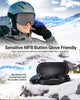 Doohoeek Snowboard Ski Helmet Headphones, True Wireless Earbuds Bluetooth with Charging Box for Audio Ready Helmet, 50+ Hours Work Time Headsets LED Display for Snowboarding Skiing Climbing Biking