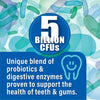 Probiotiv Oral Probiotics for Mouth Bad Breath w/ 5 Billion CFU - Two-in-One Combo Chewable Dental Probiotics for Teeth & Gums Health/Dry Mouth & Combat Daily Bloating - 30 Mint Tablets