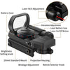 Beileshi Reflex Sight,4 Reticle Red & Green Dot Sight Optics with Integrated Red Laser Sight Less Than 1mW Output