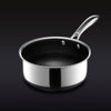 HexClad Hybrid Nonstick 3-Quart Saucepan with Tempered Glass Lid, Stay-Cool Handle, Dishwasher Safe, Induction Ready, Compatible with All Cooktops