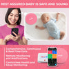 DreamBe-1 by OnSky Contactless Smart Baby Breathing Monitor, Realtime Heart Rate and Sleep Tracker-Monitor Baby Anywhere, Anytime -WiFi, Motion and Crying Notifications, Room Temp (Pink)