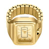 Fossil Women's Quartz Stainless Steel Two-Hand Watch Ring, Color: Gold Raquel (Model: ES5343)