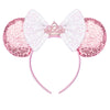 FANYITY Mouse Ears, Sequin Mouse Ears Headband for Boys Girls Women halloween&Disney Trip (pink Crown)
