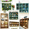 Bernese 12-Slot Rustic Wood Floating Shelves,Rustic Wood Wall Shelves - Small Item Display Unit - Memorabilia Holder