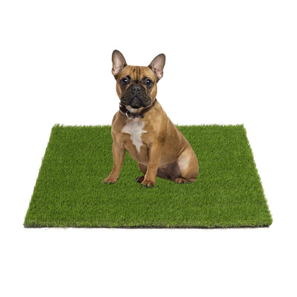 SHACOS Artificial Grass Pad for Dogs 20x25in Dog Pee Grass with Drainage Holes Potty Training Grass for Puppies Reusable Dog Training Pads Grass Mat for Pets Indoor Outdoor