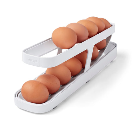 YouCopia RollDown Egg Dispenser, Space-Saving Rolling Eggs Dispenser and Organizer for Refrigerator Storage