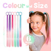 Dreamlover Colored Hair Extensions for Kids, Braided Ponytail Extension, Hair Accessories for Girls, Crazy Hair Day Accessories, 12 Pieces