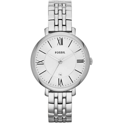 Fossil Women's Jacqueline Quartz Stainless Steel Three-Hand Watch, Color: Silver (Model: ES3433)