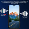 QHOHQ 3 Pack Privacy Screen Protector for iPhone 15 Pro Max [6.7 Inch] with 3 Pack Camera Lens Protector, Anti Spy Tempered Glass Film, 9H Hardness, HD, Bubble Free, Case Friendly - Black