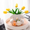 White Ceramic Vase, Minimalist Nordic Boho Matte Pampas Flower Vases?Ins for Wedding Dinner Table Party Living Room Office Bedroom(5.5