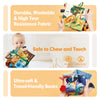 Baby Books 0-6 Months - 2PCS Baby Toys 6-12 Months+ Touch Feel Tummy Time Books, Baby Boy Gifts for Baby Shower,Christmas Stocking Stuffers,Learning Sensory Stroller Toys 0-3 4-6 Months Developmental