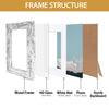 Califortree Rustic White 5x7 Picture Frame - Display Photos 4x6 with Mat or 5x7 Without Mat - HD Glass Inside, Horizontal and Vertical Display Frames for Wall and Tabletop - Set of 2