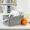 TheWarmHome Storage Bins for Shelves - 11.8x7.9x5.2 inch Grey Small Storage Baskets for Organizing, Fabric Storage Cubes Closet Organizer for Home Nursery Baby Toy Gift Laundry Decorative (Gray)
