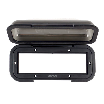 EnrockMarine EMCBK1 Universal in Dash Water Resistant Waterproof Tinted Radio Shield Receiver Cover (Black Base)