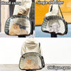 BNOSDM Transparent Cat Carrier Portable Cat Carried Bag Collapsible Soft-Sided Small Pet Carriers for Kitten Puppy Travel Hiking Walking & Outdoor Use(Grey)