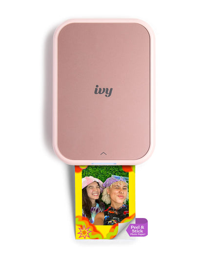 Canon Ivy 2 Mini Photo Printer, Print from Compatible iOS & Android Devices, Sticky-Back Prints, Blush Pink