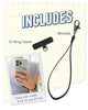 Smartish Phone Wristlet - Case Clinger - Universal iPhone Holder with Detachable Wrist Strap Loop - Black Vegan Leather