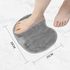 Shower Foot and Back Scrubber with Suction Cups,Wall Mounted Back Scrubber Silicone Exfoliating Soothes Tired Foot Clean Brush(Grey)