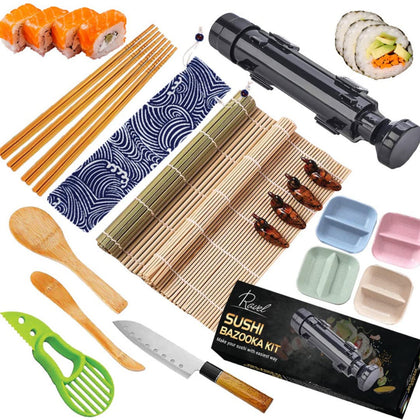 Sushi Making Kit For Beginners - DIY ALL IN ONE Sushi Maker Set Make Sushi at Home like a Pro Sushi Chef- Sushi Kits Amazing Gifts For Birthdays
