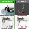 JINSHUNFA Wall Hooks 13lb(Max) Transparent Reusable Seamless Hooks,Waterproof and Oilproof,Bathroom Kitchen Heavy Duty Self Adhesive Hooks,8 Pack