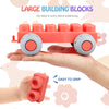 ROHSCE Soft Building Blocks for Toddlers, Baby Blocks Stacking Blocks for Babies 6 Months and Up STEM Toddler Gifts, Baby Soft Rubber Blocks Big Building Blocks Toys, 40 PCS