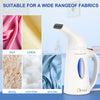 BY4U Powerful Travel Steamer for Clothes Handheld Clothing Steamer Handheld Garment Steamer Wrinkle Remover for Home and Trave White