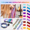TOFAFA 22 Pcs Colored Hair Extensions, Multi-colors Party Highlights Clip in Synthetic Hair Extensions 22 inch Rainbow Hairpieces for Girl Women Kids Favor Gift (Colorful Set)