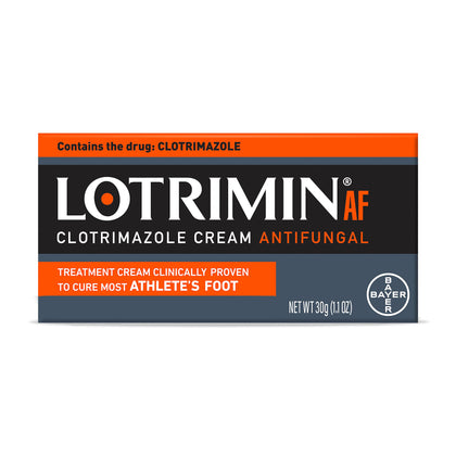 Lotrimin AF Cream: Athlete's Foot 1% Clotrimazole Antifungal Treatment, Clinically Proven Effective, 1.1 Ounce (New Look)