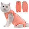 Avont Cat Recovery Suit - Kitten Onesie for Cats After Surgery, Cone of Shame Alternative Surgical Spay Suit for Female Cat, Post-Surgery or Skin Diseases Protection -Coral(S)